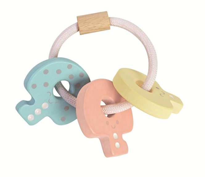 Hovedbilde PlanToys Nøkkel Rangle, Pastell 