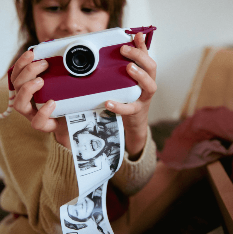 Kidywolf K-PRINT Kamera som printer bilder, Rød