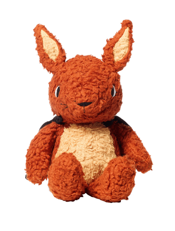 Sleeping Hero Kosebamse med Kappe i Naturmaterialer - Ekorn 26 cm.