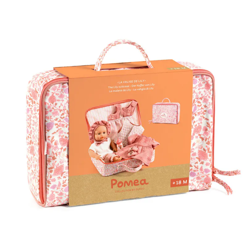 Pomea by Djeco Dukke og Koffert med Dukkeutstyr - Lily