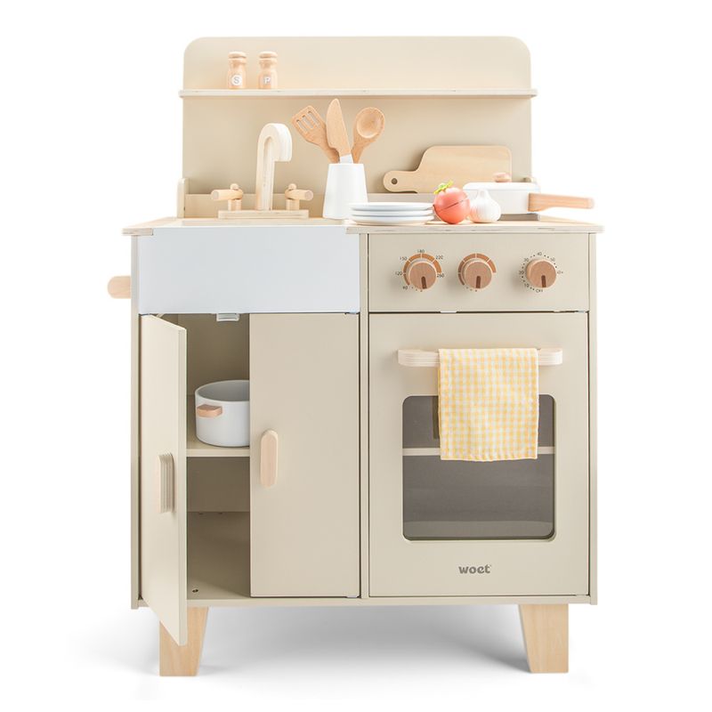 Woet Beige Lekekjøkken med tilbehør